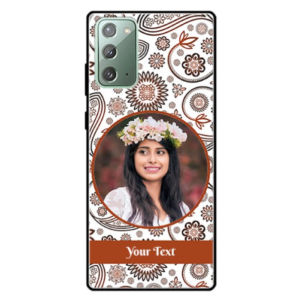 Galaxy Note 20 Custom Glass Mobile Case  - Abstract Floral Design 