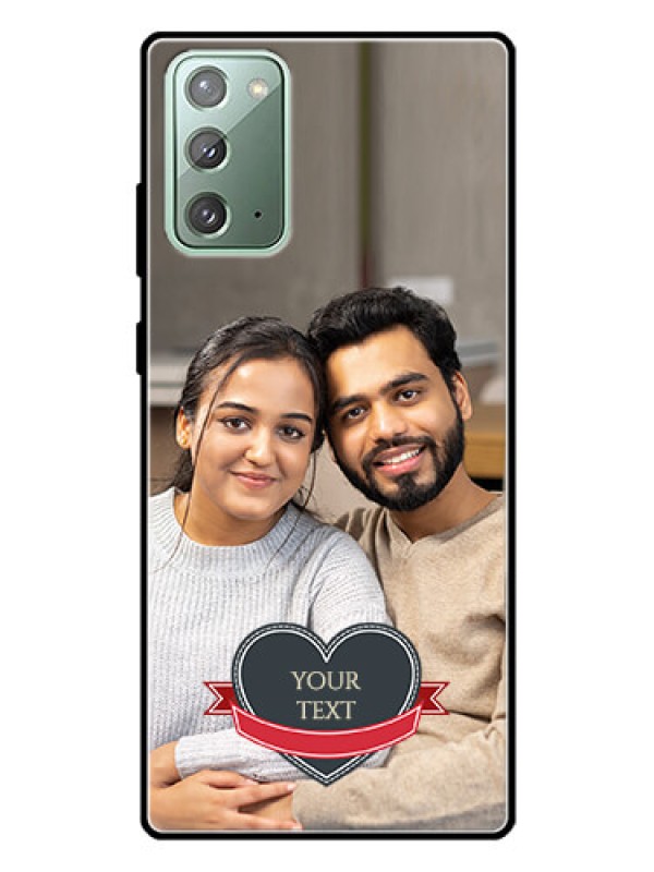 Custom Galaxy Note 20 Custom Glass Phone Case  - Just Married Couple Design