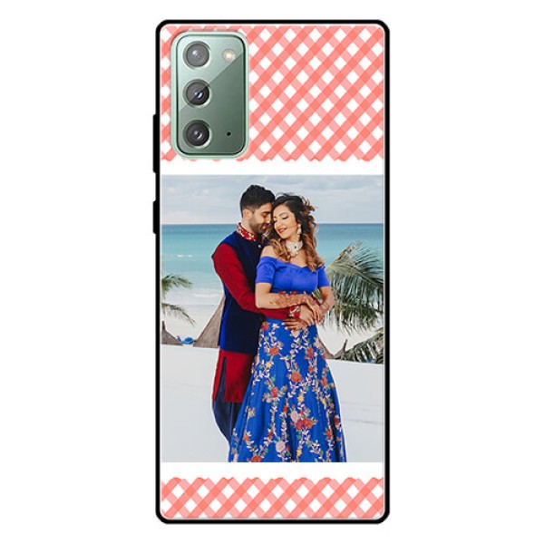 Galaxy Note 20 Personalized Glass Phone Case  - Pink Pattern Design