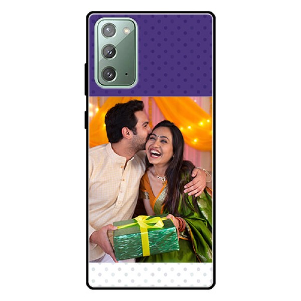 Galaxy Note 20 Personalized Glass Phone Case  - Violet Pattern Design