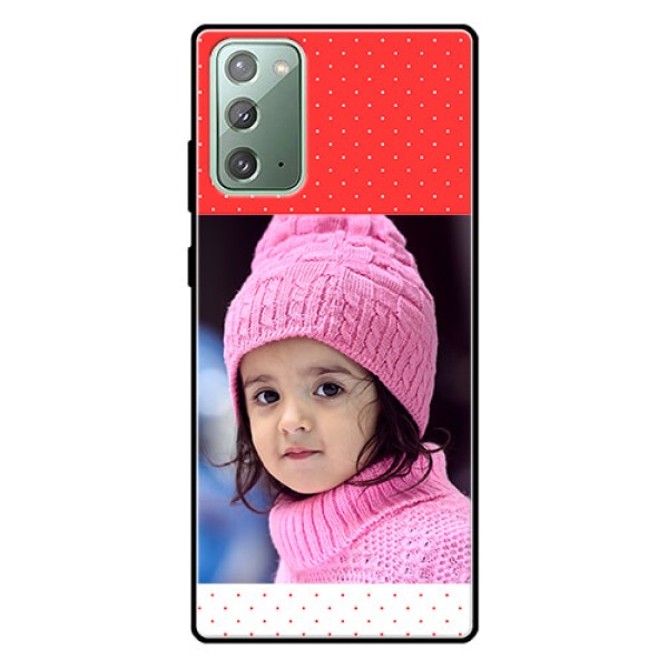 Galaxy Note 20 Photo Printing on Glass Case  - Red Pattern Design