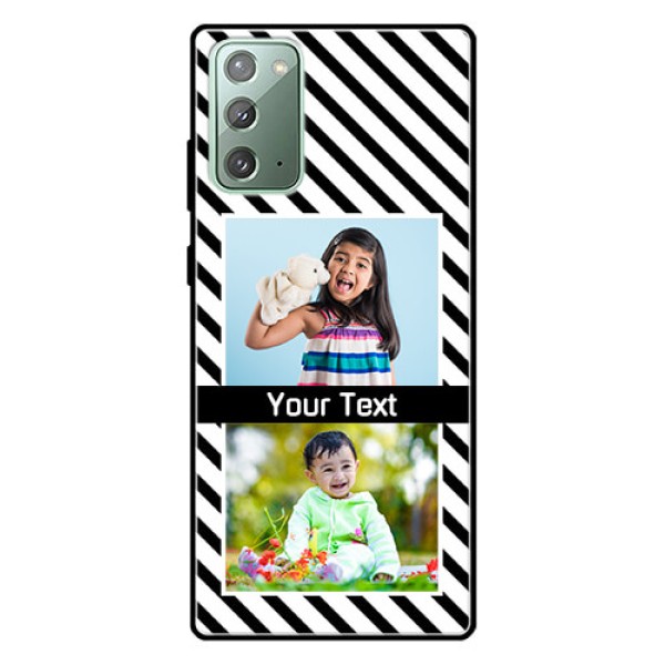 Galaxy Note 20 Photo Printing on Glass Case - Black And White Stripes Design Galaxy Note 20 Photo Printing on Glass Case - Black And White Stripes Design