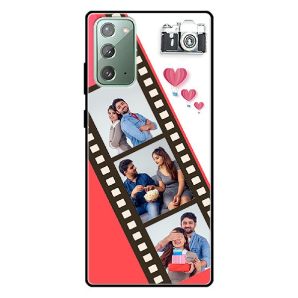 Galaxy Note 20 Personalized Glass Phone Case - 3 Image Holder with Film Reel Galaxy Note 20 Personalized Glass Phone Case - 3 Image Holder with Film Reel