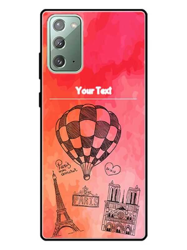 Custom Galaxy Note 20 Custom Glass Phone Case  - Paris Theme Design