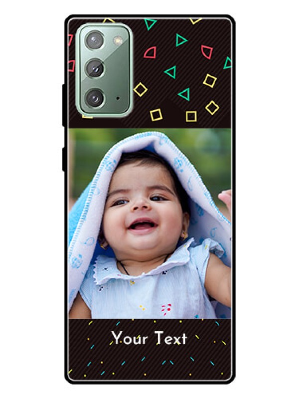 Custom Galaxy Note 20 Custom Glass Phone Case  - with confetti birthday design
