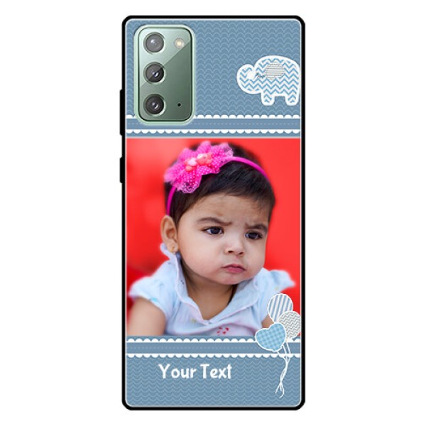 Galaxy Note 20 Photo Printing on Glass Case  - with Kids Pattern Design