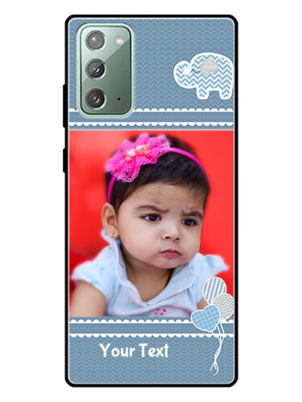 Custom Galaxy Note 20 Photo Printing on Glass Case  - with Kids Pattern Design