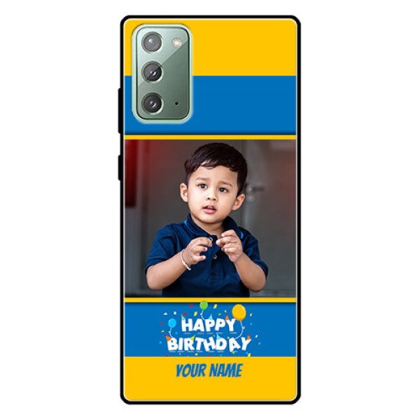Galaxy Note 20 Custom Glass Mobile Case  - Birthday Wishes Design