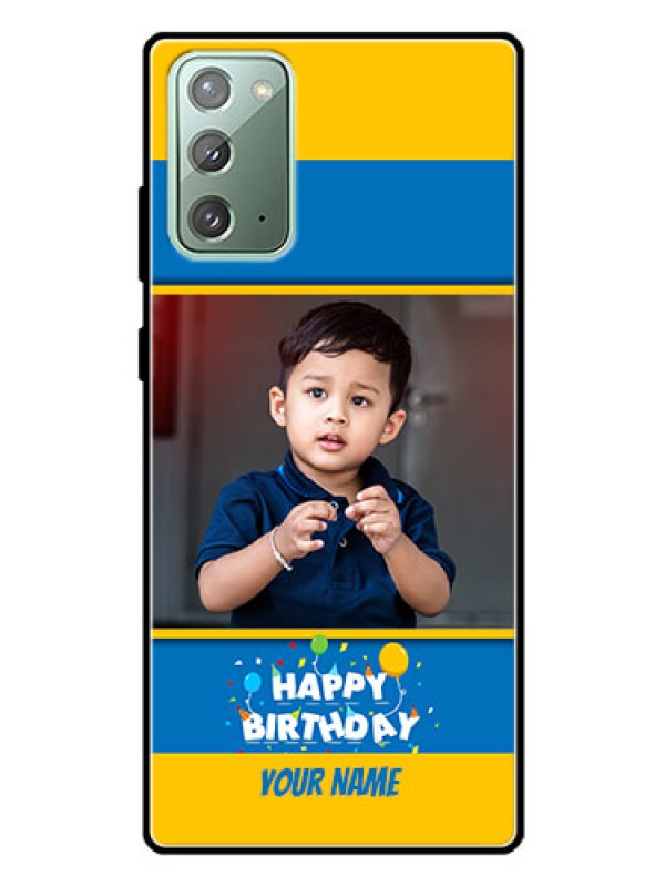 Custom Galaxy Note 20 Custom Glass Mobile Case  - Birthday Wishes Design