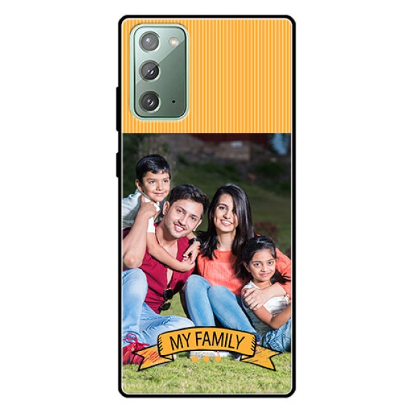 Galaxy Note 20 Custom Glass Phone Case  - My Family Design