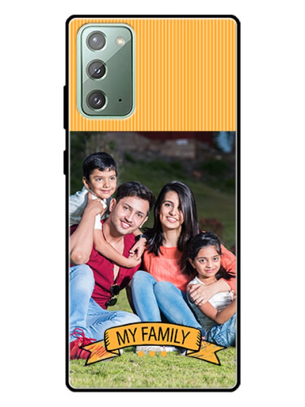 Custom Galaxy Note 20 Custom Glass Phone Case  - My Family Design