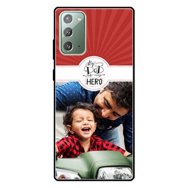 Galaxy Note 20 Photo Printing on Glass Case  - My Dad Hero Design