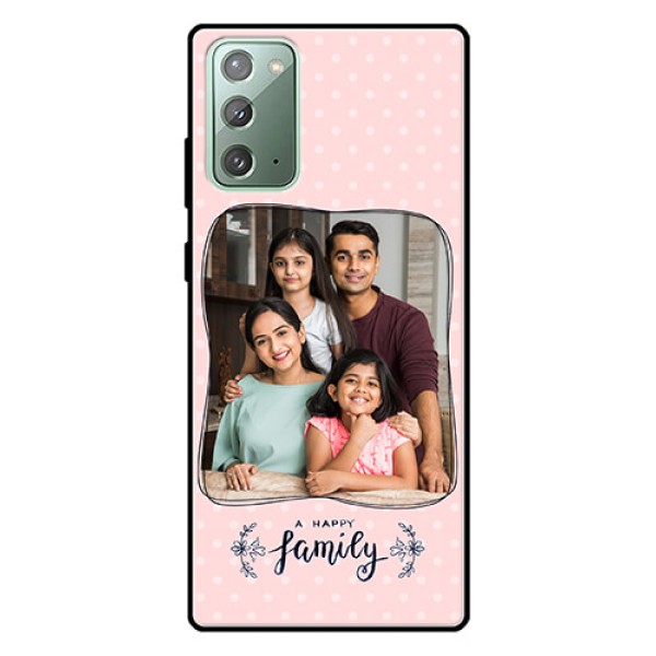 Galaxy Note 20 Custom Glass Phone Case  - Family with Dots Design