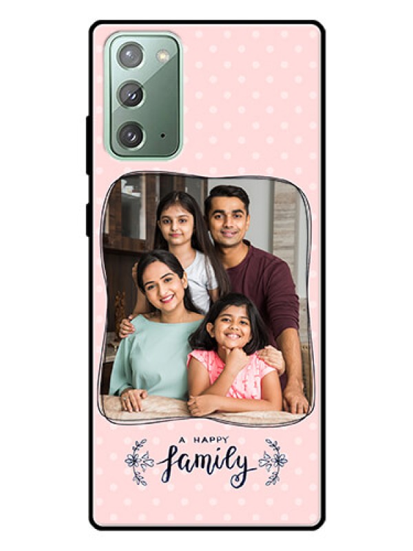Custom Galaxy Note 20 Custom Glass Phone Case  - Family with Dots Design