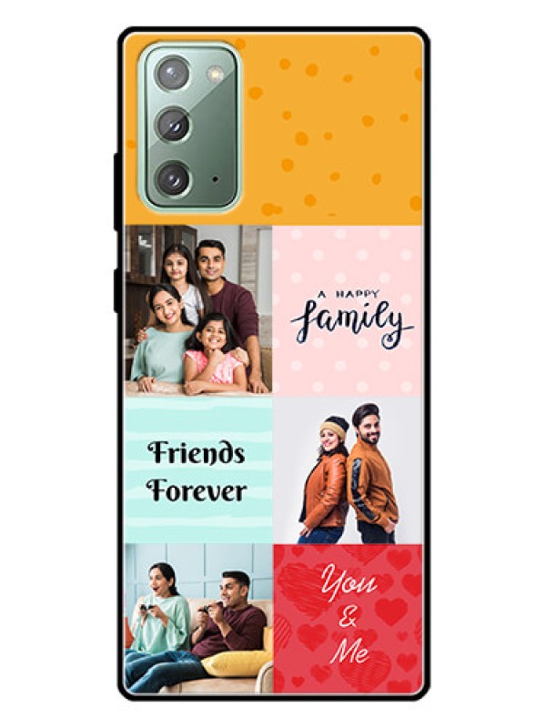 Custom Galaxy Note 20 Personalized Glass Phone Case  - Images with Quotes Design