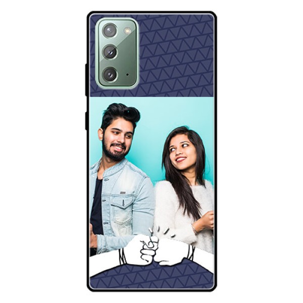 Galaxy Note 20 Photo Printing on Glass Case  - with Best Friends Design  