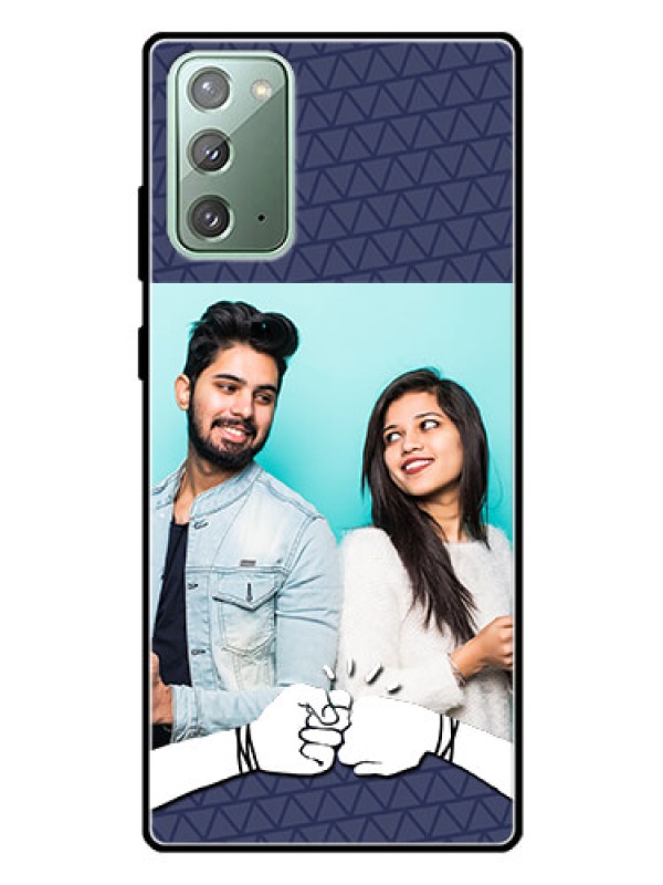 Custom Galaxy Note 20 Photo Printing on Glass Case  - with Best Friends Design  