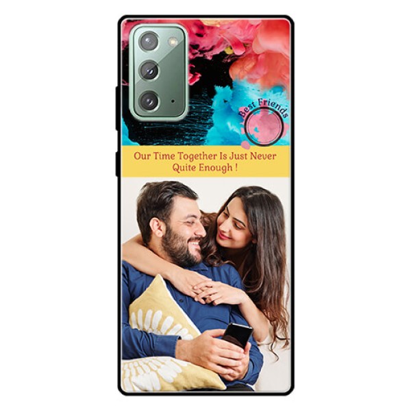 Galaxy Note 20 Custom Glass Mobile Case - Quote with Acrylic Painting Design Galaxy Note 20 Custom Glass Mobile Case - Quote with Acrylic Painting Design