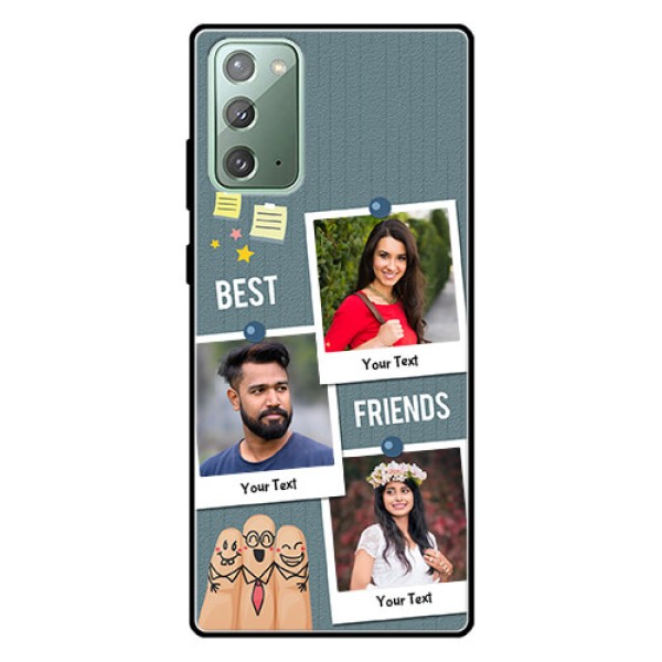 Galaxy Note 20 Personalized Glass Phone Case - Sticky Frames and Friendship Design Galaxy Note 20 Personalized Glass Phone Case - Sticky Frames and Friendship Design