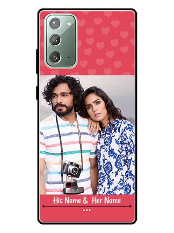 Custom Galaxy Note 20 Photo Printing on Glass Case  - Simple Love Design