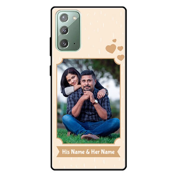 Galaxy Note 20 Custom Glass Phone Case - with confetti love design Galaxy Note 20 Custom Glass Phone Case - with confetti love design
