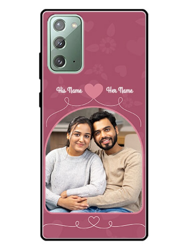 Custom Galaxy Note 20 Photo Printing on Glass Case  - Love Floral Design