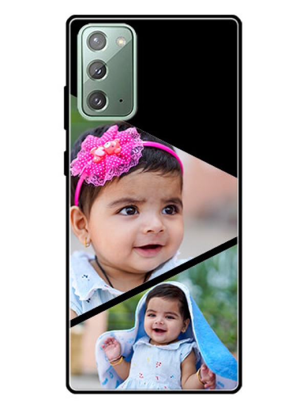 Custom Galaxy Note 20 Custom Glass Phone Case  - Semi Cut Design