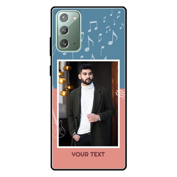 Galaxy Note 20 Photo Printing on Glass Case - with Color Musical Note Design Galaxy Note 20 Photo Printing on Glass Case - with Color Musical Note Design