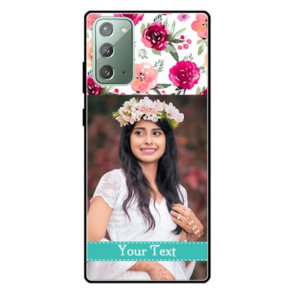 Galaxy Note 20 Custom Glass Phone Case  - Watercolor Floral Design