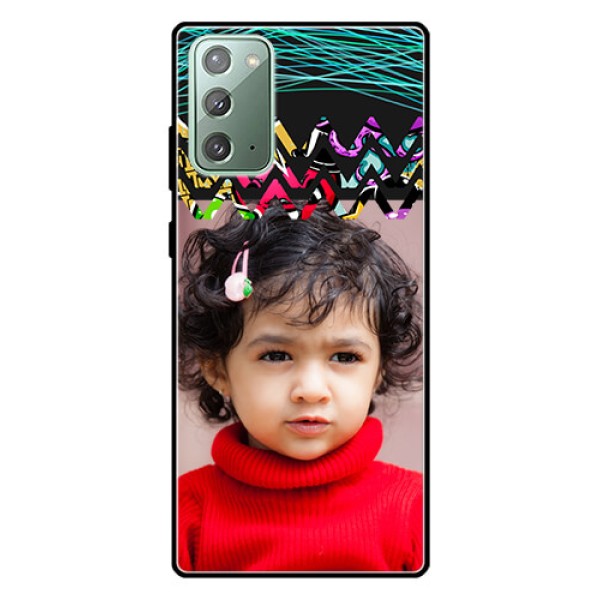 Galaxy Note 20 Personalized Glass Phone Case  - Neon Abstract Design