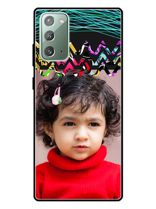 Custom Galaxy Note 20 Personalized Glass Phone Case  - Neon Abstract Design
