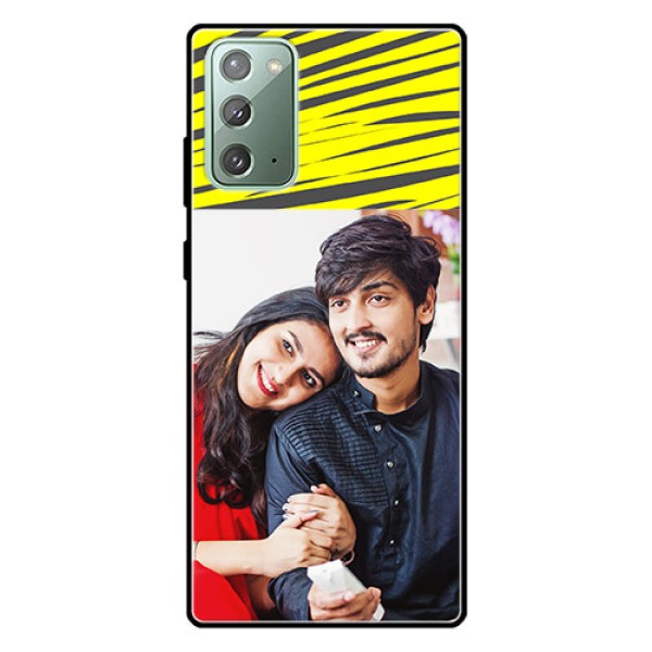 Galaxy Note 20 Photo Printing on Glass Case  - Yellow Abstract Design