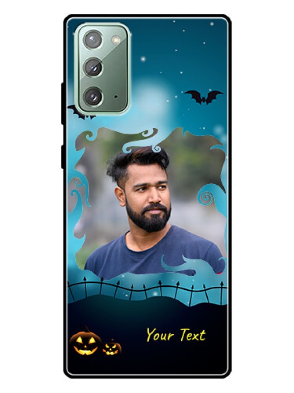 Custom Galaxy Note 20 Custom Glass Phone Case  - Halloween frame design