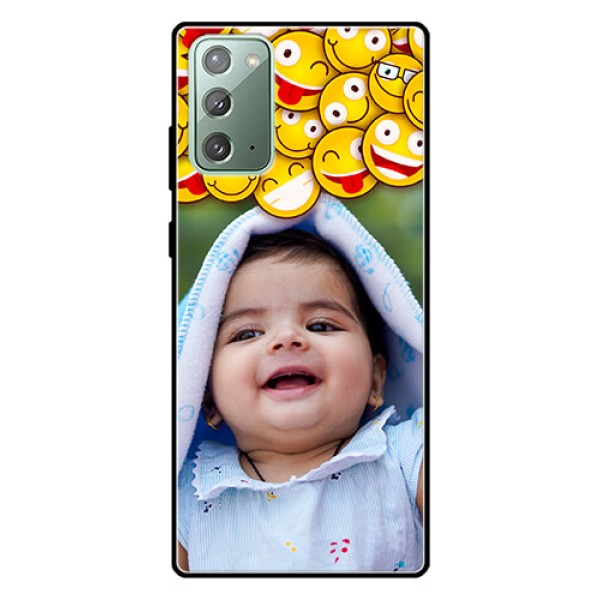 Galaxy Note 20 Custom Glass Mobile Case - with Smiley Emoji Design Galaxy Note 20 Custom Glass Mobile Case - with Smiley Emoji Design