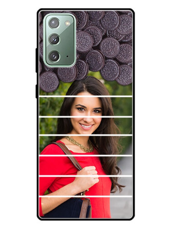 Custom Galaxy Note 20 Custom Glass Phone Case  - with Oreo Biscuit Design