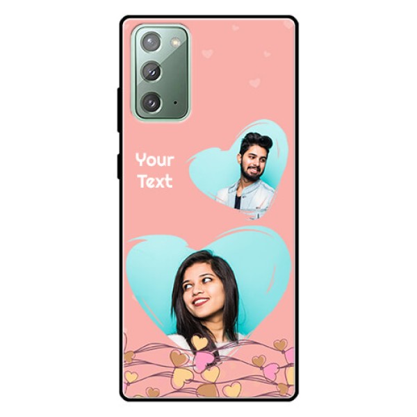 Galaxy Note 20 Custom Glass Mobile Case  - Love Doodle Design