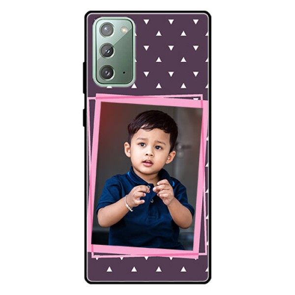 Galaxy Note 20 Custom Glass Mobile Case - Triangle Pattern Dotted Design Galaxy Note 20 Custom Glass Mobile Case - Triangle Pattern Dotted Design