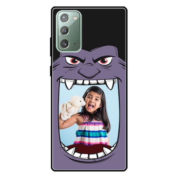 Galaxy Note 20 Custom Glass Phone Case - Angry Monster Design Galaxy Note 20 Custom Glass Phone Case - Angry Monster Design
