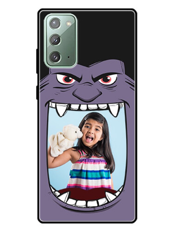 Custom Galaxy Note 20 Custom Glass Phone Case  - Angry Monster Design