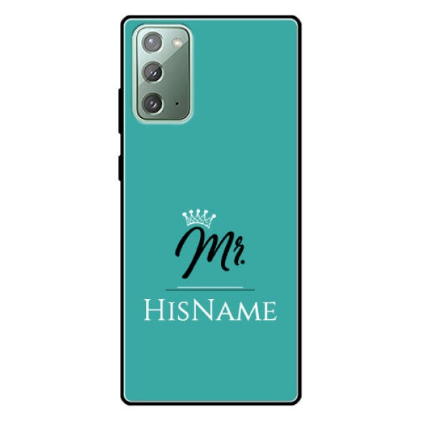 Galaxy Note 20 Custom Glass Phone Case Mr with Name Galaxy Note 20 Custom Glass Phone Case Mr with Name