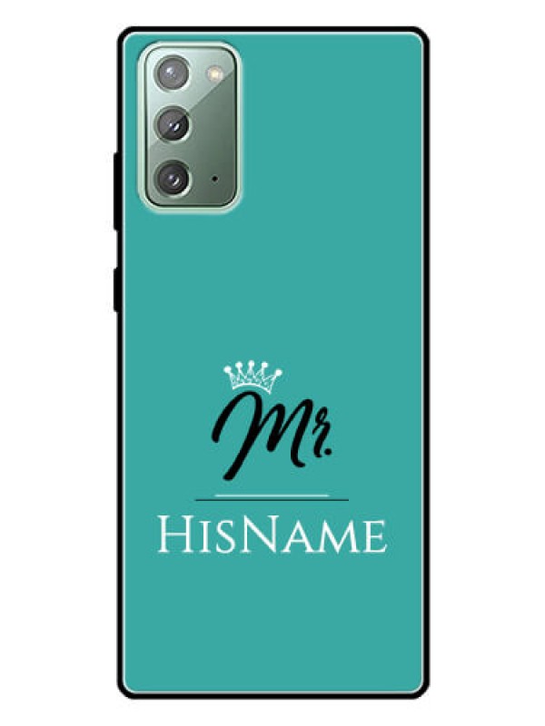 Custom Galaxy Note 20 Custom Glass Phone Case Mr with Name