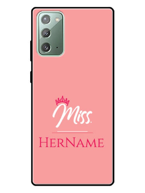 Custom Galaxy Note 20 Custom Glass Phone Case Mrs with Name