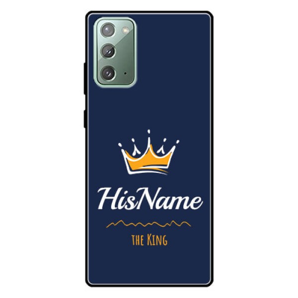 Galaxy Note 20 Glass Phone Case King with Name