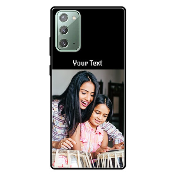 Galaxy Note 20 Photo with Name on Glass Phone Case