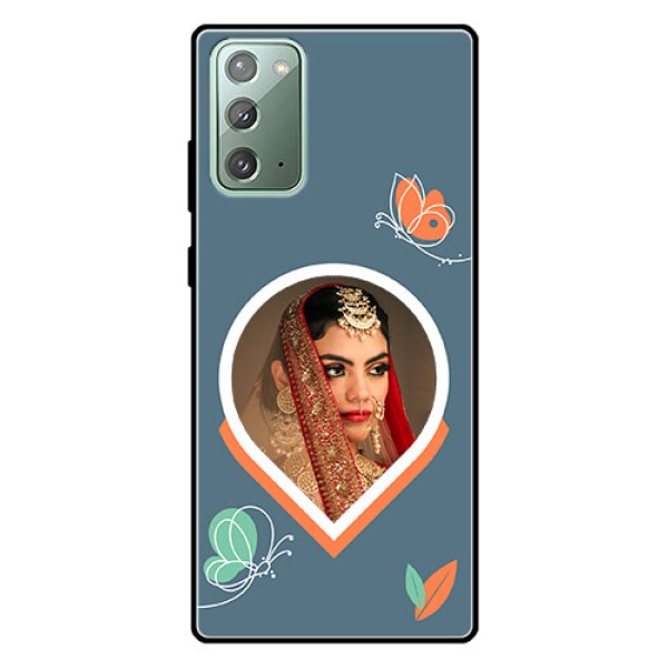 Galaxy Note 20 Custom Glass Mobile Case - Droplet Butterflies Design Galaxy Note 20 Custom Glass Mobile Case - Droplet Butterflies Design