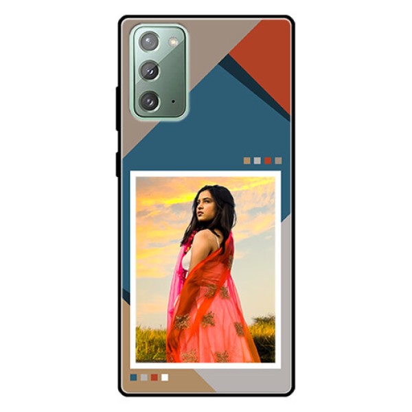 Galaxy Note 20 Personalized Glass Phone Case - Retro color pallet Design Galaxy Note 20 Personalized Glass Phone Case - Retro color pallet Design