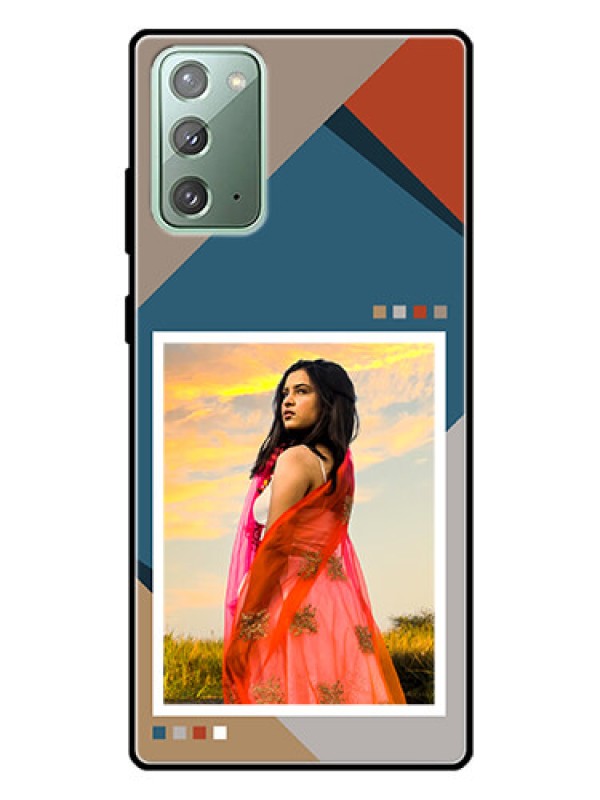 Custom Galaxy Note 20 Personalized Glass Phone Case - Retro color pallet Design