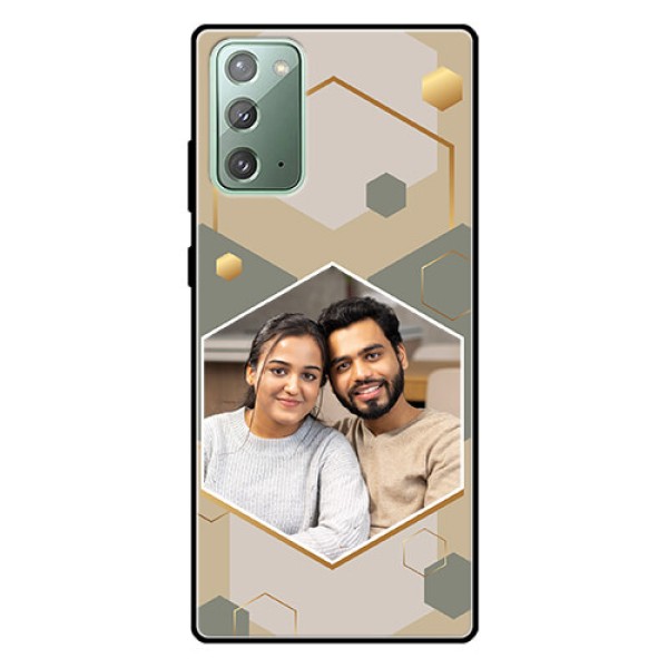 Galaxy Note 20 Photo Printing on Glass Case - Stylish Hexagon Pattern Design Galaxy Note 20 Photo Printing on Glass Case - Stylish Hexagon Pattern Design
