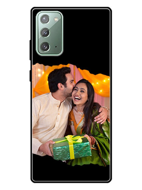 Custom Galaxy Note 20 Custom Glass Phone Case - Tear-off Design