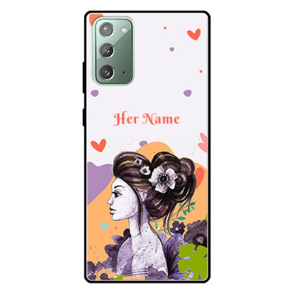 Galaxy Note 20 Personalized Glass Phone Case - Woman And Nature Design Galaxy Note 20 Personalized Glass Phone Case - Woman And Nature Design